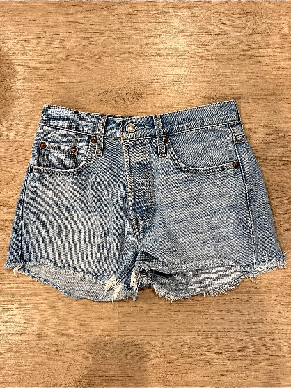 Levi's 501 Original Shorts Denim Waist 25 Blue